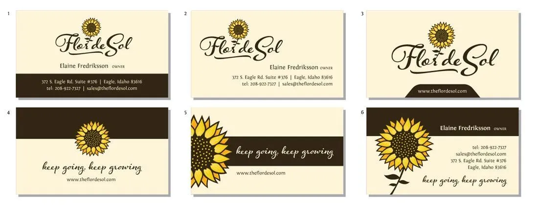 flor de sol business cards