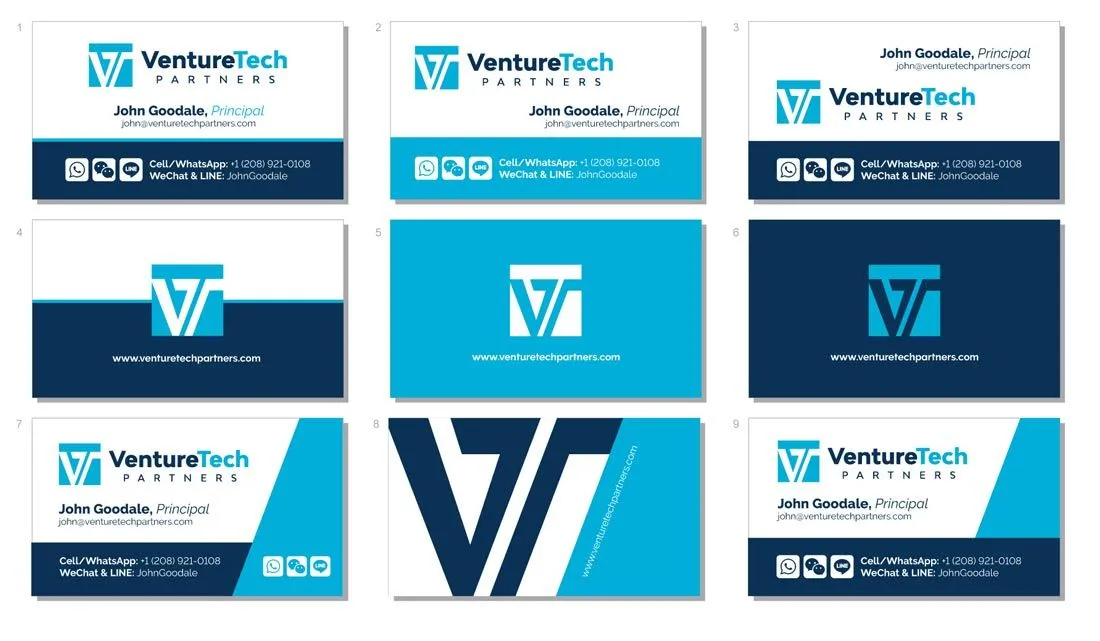 venture tech business cards